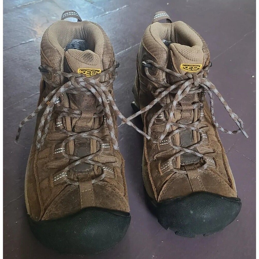 KEEN Womens Utility Hiking Shoes Waterproof Dry Fit- Sz 8 Leather Ankle Support